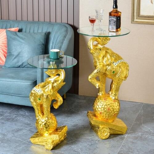 Interior Figurine Creative Elephant Statue Ornament Home Decor Tray Storage Living Room Decoration Accessories Housewarming Gift