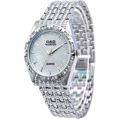 2017 G&D GLE&VDO Womens Watches Silver Ladies Bracelet Watch Fashion Casual Quartz Wristwatches relogio feminino Stainless Steel