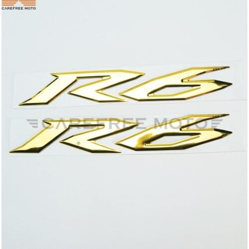 3D PVC Golden R6 Motorcycle Decoration Sticker Moto Body Sticker Case for YAMAHA YZF R6