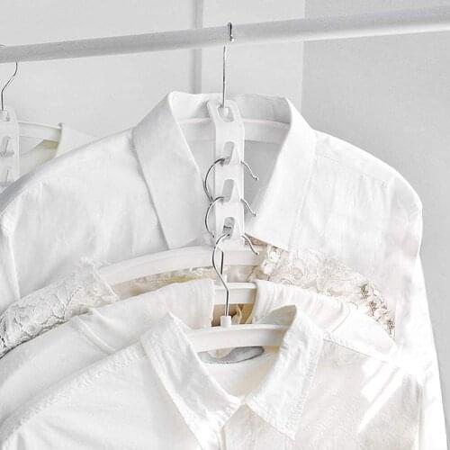 4Pcs Non-Slip Clothes Hanger Closet Organizer Storage Rack Connect Save Clothes Wardrobe Hanger Hooks Space Holder K8K4