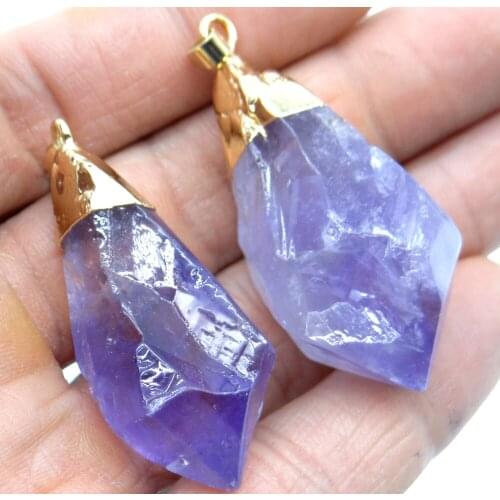 Natural Stone Turquoises tiger eye Quartz Crystal Irregular shape charm Pendant for diy Jewelry Making Necklace 6Pcs