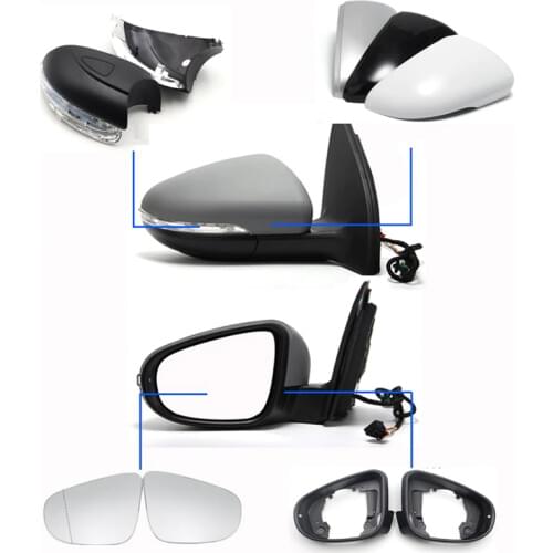 Car Mirror for Golf 6 Bora 2013 2014 2015 for Passat Touran Reversing Mirror Housing Rearview Mirror Housing Reflector Frame
