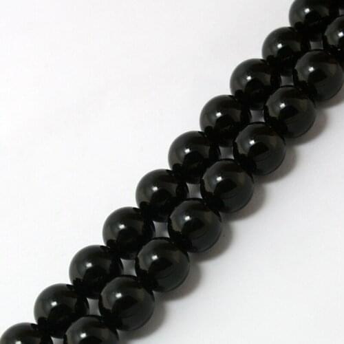 Grade AA High Quality 8mm Black Onyx Round Stone Beads Natural Dyed Loose Beads 39cm/stramd(15'') for DIY Jewelry Bead Bracelet