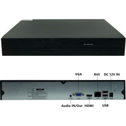 32CH*4K H.264/H.265 Network Digital Video Recorder Metal Shell NVR ONVIF P2P Cloud VMS XMEYE 2 SATA MAX 12T Motion Detection