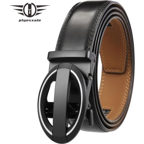 Black Dark Brown Belt For Men Leather Designer Alloy Automatic Buckle Mens Formal Belts 3.5cm Width Casual Belt Male 2021 B378
