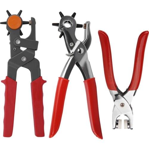KAOBUY Leather Belt Hole Punch Plier Eyelet Puncher Revolve Sewing Machine Bag Setter Tool Watchband Strap Household leathercraf
