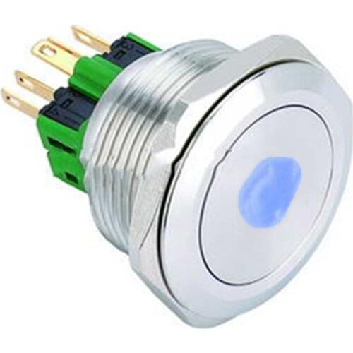 ELEWIND 30mm Dot illuminated push button switch(PM301F-11D/B/12V/S)