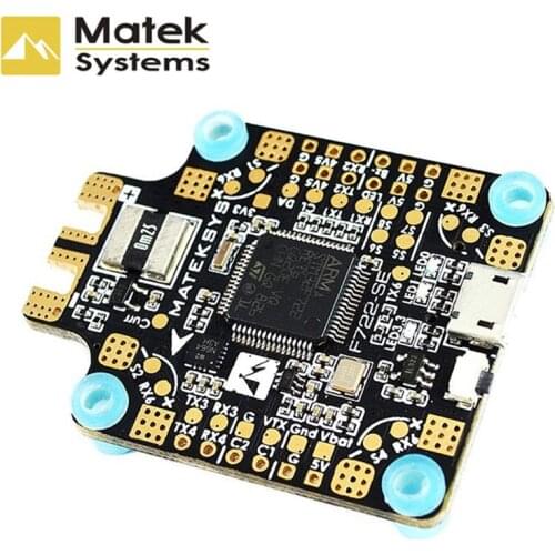 Matek F722-SE F7 Dual Gryo Flight Controller AIO ACC OSD BEC Current Sensor Black For RC FPV Racing Drone Part DIY Accs only 10g