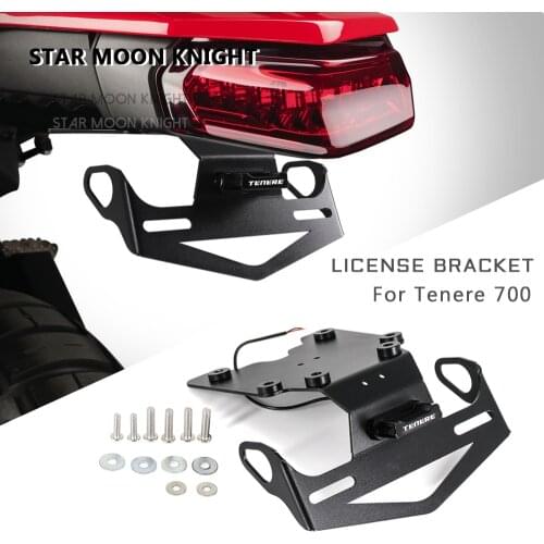 Motorcycle License Number Plate Frame Holder Bracket For YAMAHA Tenere 700 T7 XTZ700 XT700Z TX690Z XTZ690 2019 2020 2021