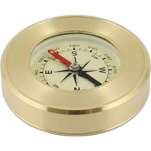 Brass Metal Pocket Advertising Gifts Outdoor compass Arts and Crafts Travel Souvenirs Watch Style Compass for Children Students