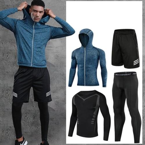 Rashguard Male Mma T-shirt+ Pant Sets Mens Compression Suit BJJ Muay Thai MMA Shorts Kick Boxing Tracksuit Gym Fitness Clothing