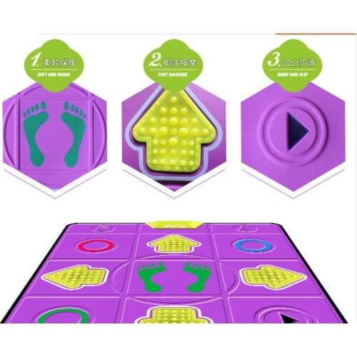 Music Toy Relax Dance Pad Non-slip Sport Toy Step Play Game Fitness Mat Massage Blanket For Pc Tv Leisure Recreation 83*93cm