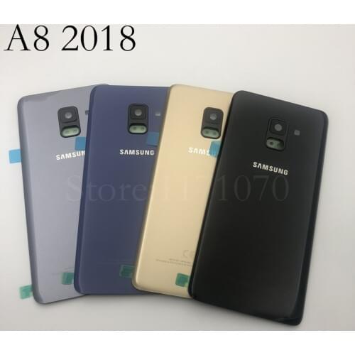 Original Samsung Galaxy A8 2018 A530 SM-A530F A8 plus A730 A730F Housing Battery Glass Back Cover Camera Lens Cover+ Sticker