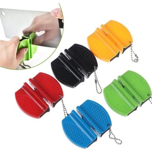 Portable Mini Kitchen Knife Sharpener Two-stage Butterfly Type Whetstone Pocket Sharpener Stone Creative Kitchen Tools Gadgets