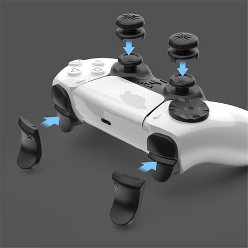 Durable 8 in 1 Game Controller Cross Key Extension Key Non-slip Grips Cover for Sony PS5 Gamepad Accessories