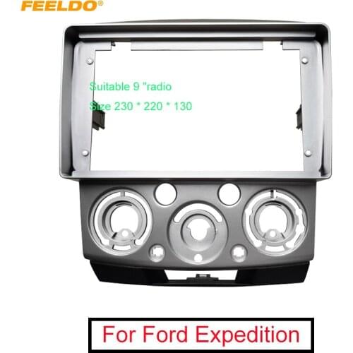 FEELDO Car Audio 2Din Fascia Frame Adapter For Ford Expedition/For Mazda BT-50 9" Big Screen Dash Fitting Panel Frame Kit