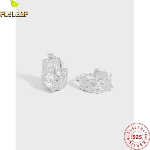 925 Sterling Silver Bumpy Texture Hoop Earrings For Women 18k Gold Light Luxury Female Fine Jewelry