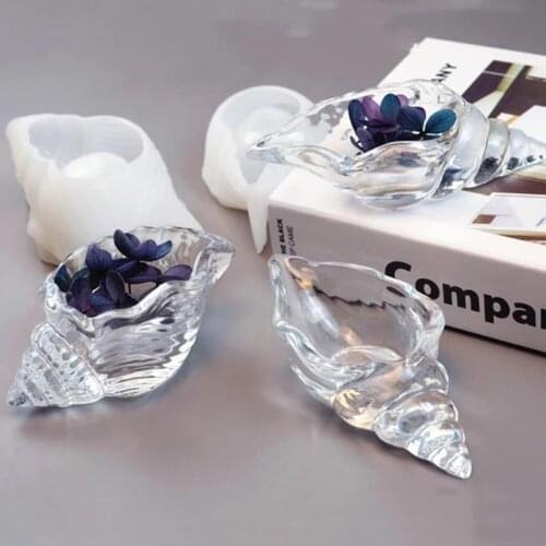 Resin DIY Epoxy Three-dimensional Conch Makeup Egg Storage Shell Marine Silicone Mold