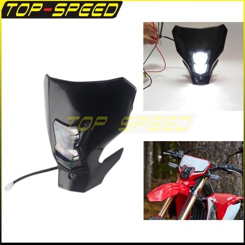 Motorcycle Headlight LED Fairing DC 12V LED For Dual Sport Dirt Bikes Naked Motorcycles For Honda XR650L CRF230L Yamaha XT250