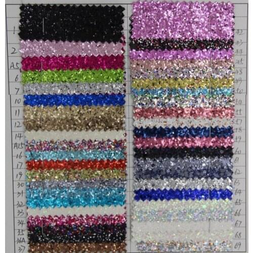 Fabric glitter material/ Expose chunky glitter surface knitted backing/ glitter fabric for shoe/ pvc material/ synthetic leather