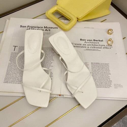 Elegant Women Pumps Individual Lattice Summer shoes Outdoor Ladies Shoes Square Head Lady Slippers Casual Womens Shoes Sandals