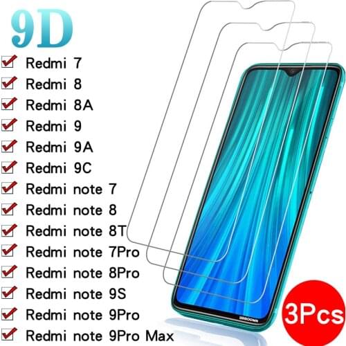 3 Pcs/lot) IIRROONN For Xiaomi (Redmi Note 8 Pro) Tempered Glass Redmi Note 9S Note 8 Screen Protector,Anti Scratch,Bubble Free
