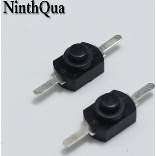 10pcs DC 30V 1A Black On Off Mini Push Button Switch for Electric Torch 12*8*5mm Self-locking control Flashlight Switchs