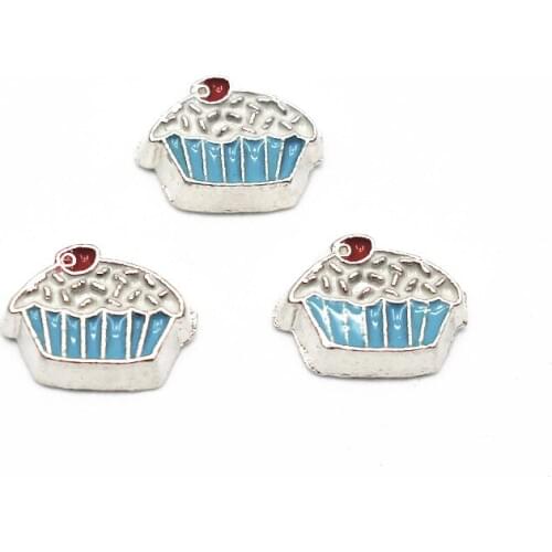 Hot selling 10 pcs/lot crystal silver cake floating charms living glass memory floating lockets diy jewelry pendant