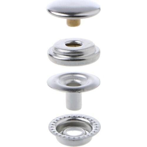 N84F 100 Pcs Stainless Steel Fastener Snap Press Stud Button Marine Boat Canvas