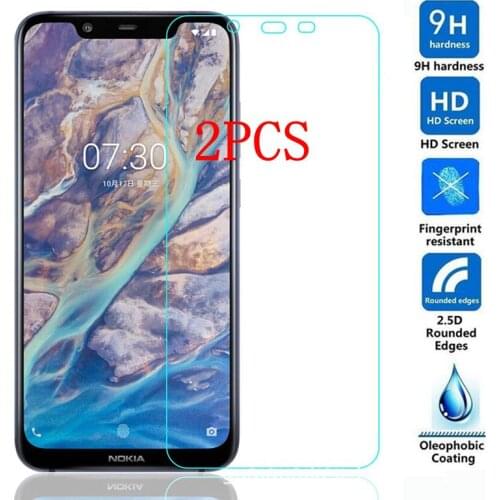 2PCS Tempered Glass For Nokia 8.1 Protective Film 9H Explosion-proof Screen Protector For Nokia 8.1
