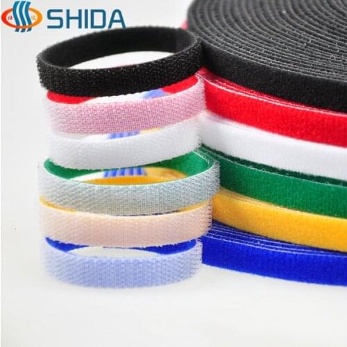 2015 New 25m/lot 10mm back to back cable tie nylon strap Power Wire Management Magic Tape Sticks Free Shipping