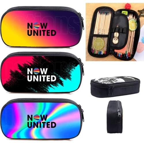 3D Print Now United Women Cosmetic Bags Pencil Case NU Team Makeup Bag School Supplies Case Zipper Pouch Now United Girl Mochila