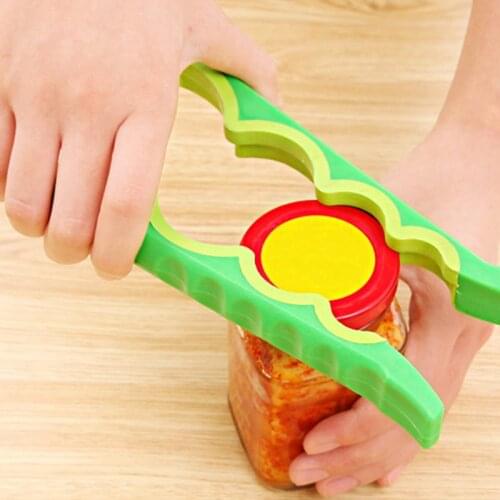 4 In 1 Gourd-shaped Lid Jar Opener Screw Cap Jar Can Opener Manual Non-slip Twist Cap Bottle Launcher Kitchen Gadget