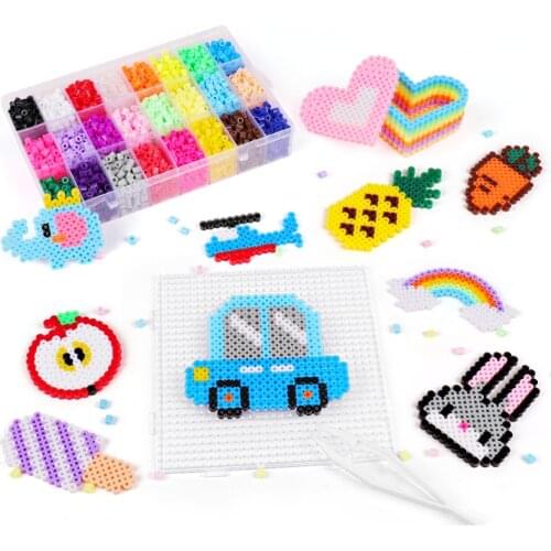 4300Pcs Hama Beads 5mm Box Fuse Beads 3D Puzzle Toy for Children Interactive Toys Ironing Bead Jigsaw Puzzle Educational Toys