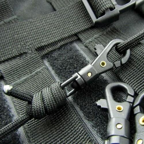 5Pcs/Set Survival Carabiner Rotatable Buckle Quickdraw Rope Plastic Lightweight Chain Chain Hook Quick Tool Umbrella Key