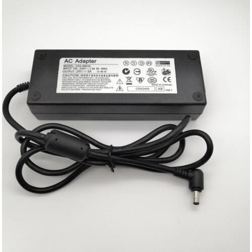 AC 100-24V to adapter DC 24V 5A 120W 5.5mm x 2.5mm / 5.5*2.5mm Plug AC Power Adapter Supply