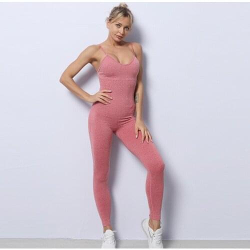 Seamless Yoga Jumpsuit Sports adjustable Sexy Women Yoga Set Fitnes Sportwear For Women Gym Running Workout Athletic Suit Female