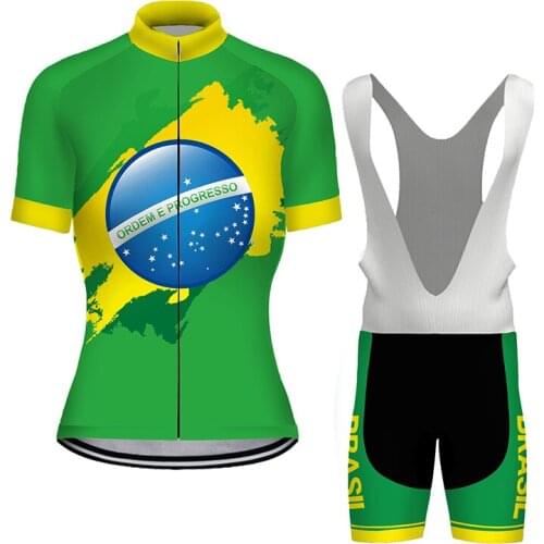 Brasil Cycling Jersey Sets for Women Bicycle Bike Wear Clothing Summer Pro Team Riding Skinsuit MTB Suit Ropa Ciclismo Ciclism