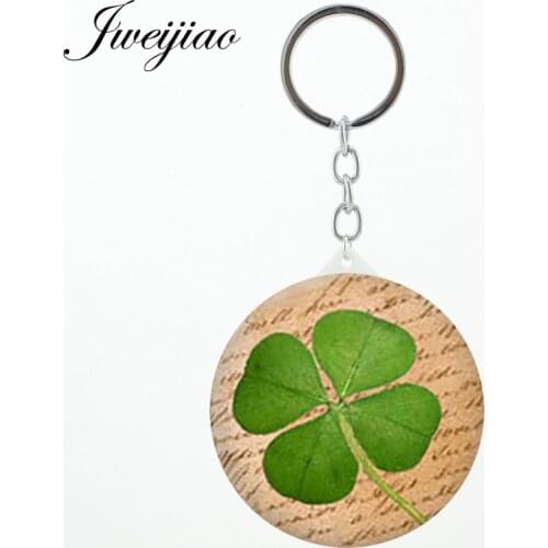 JWEIJIAO blue Lucky Clovers keychains Mirrors Beauty Health Tools pocket mirror vintage brand store custom photo KC227