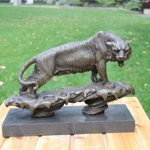 The bronze statue of tiger animal ornaments crafts jewelry Home Furnishing hotel club office decoration business gifts