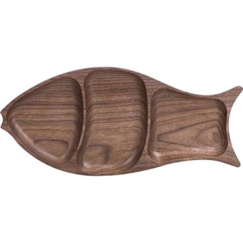 Whole Wood Wood Irregular Oval Solid Wood Pan Plate Fruit Dishes Saucer Tea Tray Dessert Dinner Plate Tableware Set