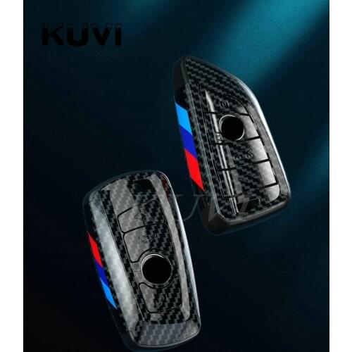 Carbon Grain Car Remote Key Case Cover Shell Fob For BMW X3 X5 X6 F30 F34 E60 E90 F10 E34 E36 F20 G30 F15 F16 1 2 3 4 5 7 Series