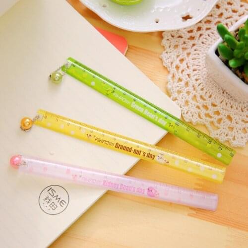 DL AH75 creative stationery company xiaodoudou plastic cartoon ruler 15cm pupil cute child ruler wholesale