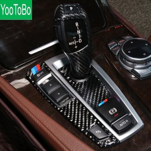 For BMW F07 F10 F25 F26 Carbon Fiber Refit Car Gearshift Panel Frame Stickers Gear Knob Cover Decorations for 5 Series GT X3 X4