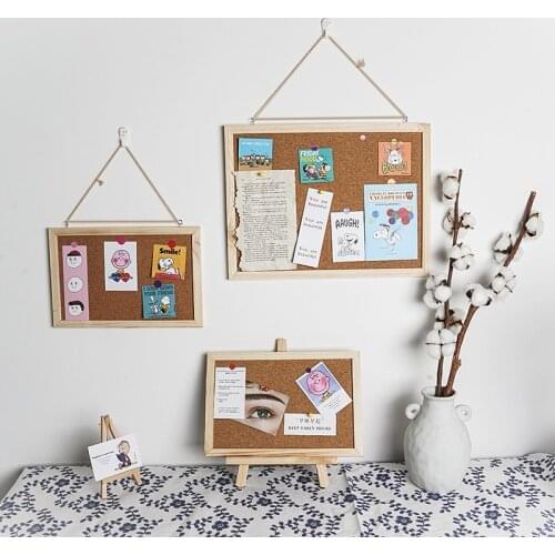 Softwood Letter Message Board Decorated Postcard Photo Display Shelf Cork Memo Board