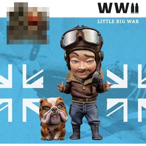 HARRY CANE, Resin Model figure GK, WWII Soldier Cartoon Edition, Unassembled and unpainted kit, About 3.5 cm