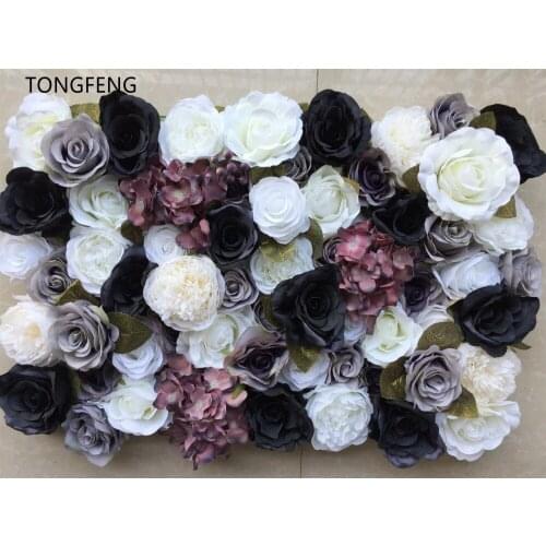 8pcs/lot Artificial silk rose peony 3D flower wall wedding backdrop decoration flower runner wedding stage decoration TONGFENG