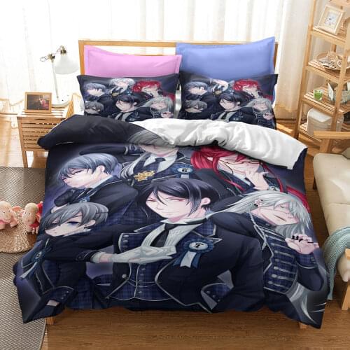 Black Butler Bedding Set 2/3Pcs Duvet Cover & Pillowcase(s) 3D Printed Quilt Cover Home Textile Gift