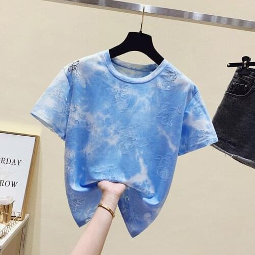 New Europe Style Short Sleeves Cartoons Hollow out T Shirt Female Tshirt Loose Women Fashion Graphic T-Shirt 2021 tshirt tops