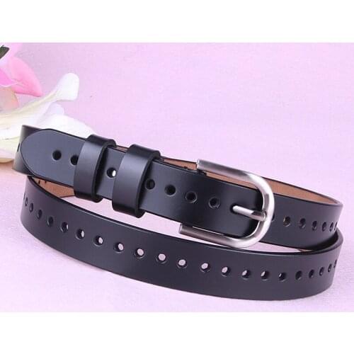 New Korean version of cowhide wild ladies belt fashionable fashionable leather belt pin buckle decorative practical belt